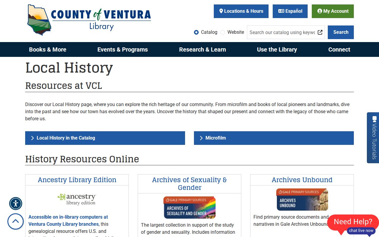 Port Hueneme city directory and Ventura County Library local history