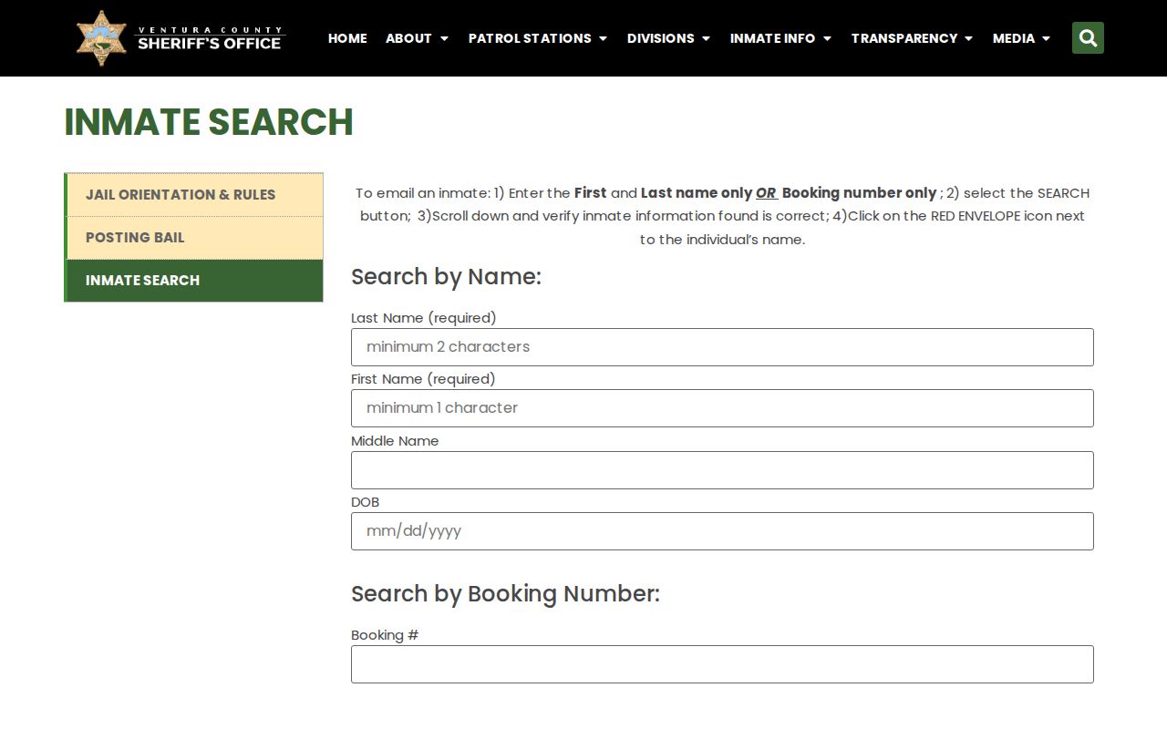 Port Hueneme residents directory and Ventura County inmate search
