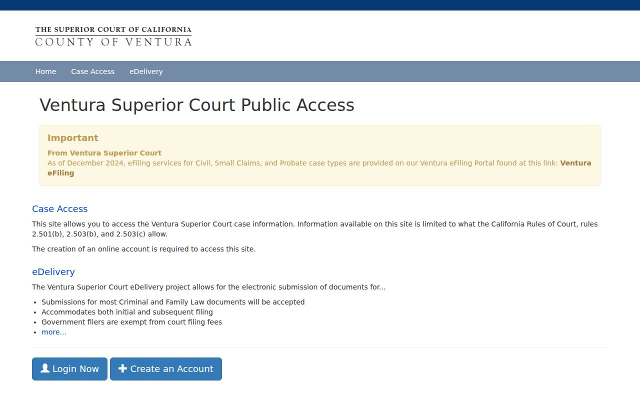 Port Hueneme resident lookup and Ventura eCourt public portal